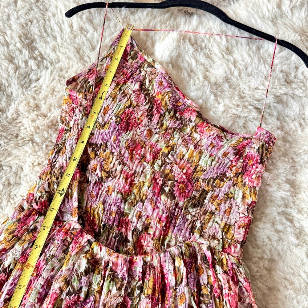 💋SOLD💋🪷🍧DÔEN ‘Felicity’ Silk JARDIN DU PALAIS Smocked Backless Dress XS✨ - Picture 10 of 17